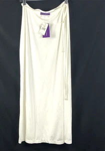Ralph Lauren Purple Label Skirt Wrap Long Length Off White Size Large NEW NOS - Picture 1 of 6