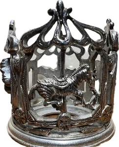 Towle Merry-Go-Round Carousel Christmas Silver Plated Candleholder Free Shipping - Picture 1 of 17