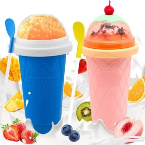 Slushie Cup, 2 Pack Slushy Maker Cup, DIY Magic Squeeze Cups for Juice Milk Y... - Picture 1 of 7