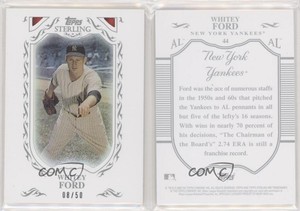 2009 Topps Sterling Framed White /50 Whitey Ford #44 HOF