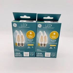 GE Lighting 60W - 5W 500 Lumens Clear CAM LED Medium Base Soft White 4 Bulbs - Picture 1 of 6