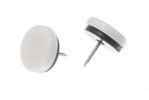New 40 X Knock In White Nylon Floor Protector Gliders 28mm 1 1/8&Quot; - Onestop - Picture 1 of 1