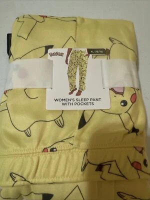 Women’s Sleep Pant With Pockets Pokémon Super Soft Yellow XL 16/18 NWT - Image 1 of 4