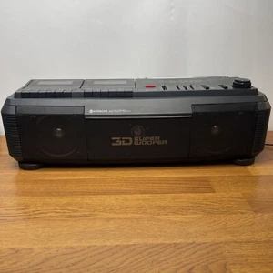 Hitachi Boombox Vintage Doublie Deck 3D Super Woofer TRK-3D3OW For Parts - Picture 1 of 11