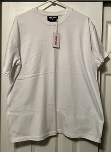 Full Send Nelk Boys White Solid Plain Casual Shirt Men's Size Medium - Picture 1 of 4