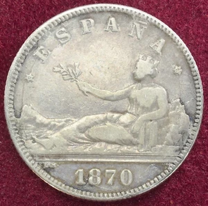España 2 Pesetas 1870 (74) (G0203) - Imagen 1 de 2