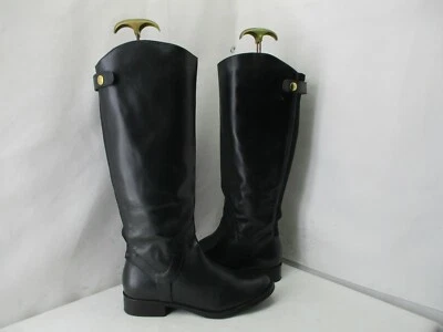 STEVEN Steve Madden Sady Black Leather Zip Knee High Riding Boots Womens Sz 6 M - Image 1 of 4