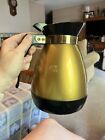 MCM Vintage West Bend Gold & Black Thermo-Serv Insulated Coffee Carafe Pitcher