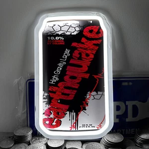 Earthquake High Gravily Lager Neon Light Sign Pub Bedroom Wall Decor 12"x7" H4 - Picture 1 of 5