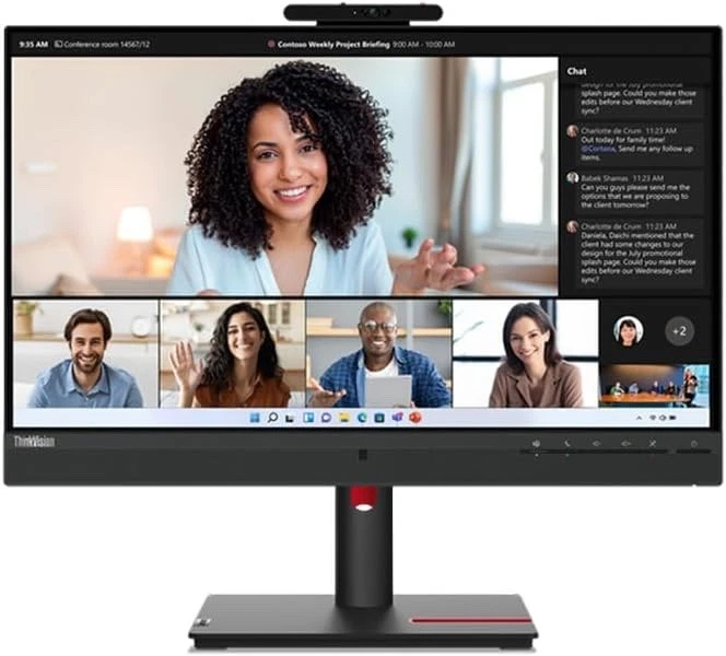 Lenovo ThinkVision T24mv-30 23.8-inch FHD VoIP USB-C Monitor :: 63D7UAT3UK (Moni - Image 1 of 4