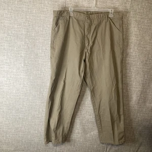 Wrangler Men's Carpenter Pants Tan 42x30 Straight Leg Pocket Comfort Flat Front - Picture 1 of 8