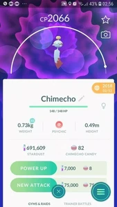 Chimecho Pokémon Tr@de GO - Bild 1 von 2