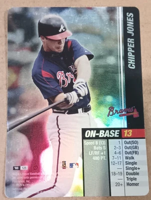 2003 MLB Showdown Trading Deadline - Chipper Jones Foil #125 SMALL BEND - Image 1 of 2