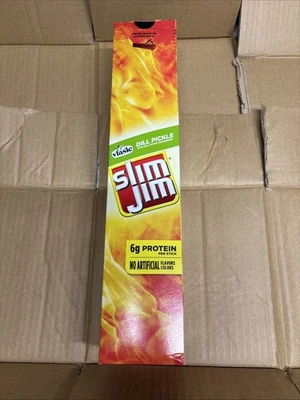 Slim Jim Giant Dill Pickle Carne Snack Sticks - Paquete de 24, 0,97 oz, BB 01/26 Foto 1 de 2