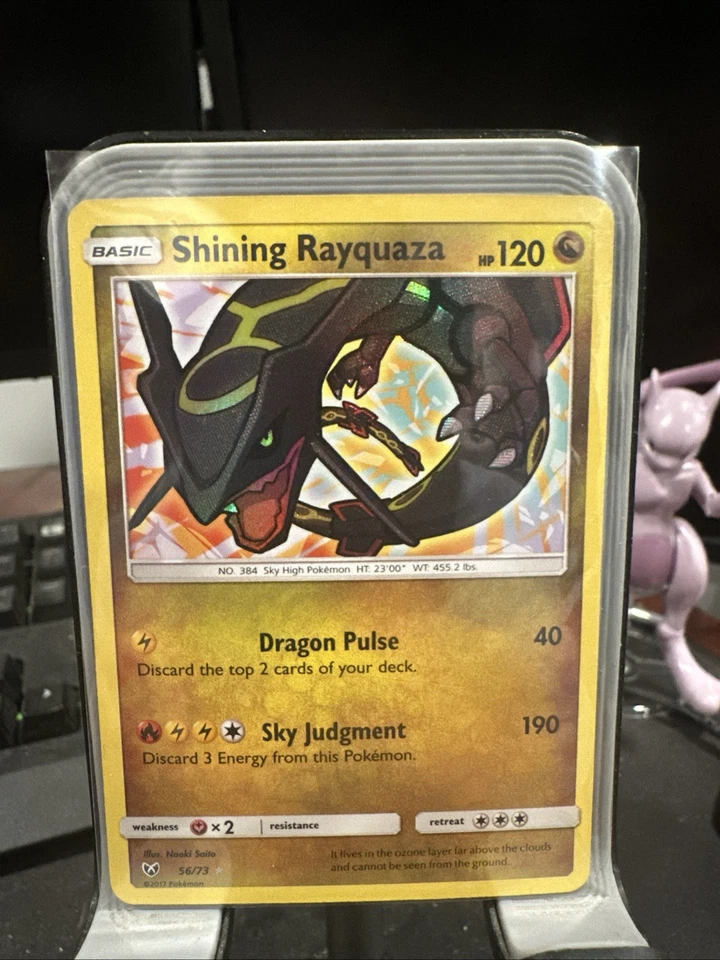 2017 Pokemon - Shining Legends - Shining Rayquaza 56/73 Holo Rare - Image 1 of 4