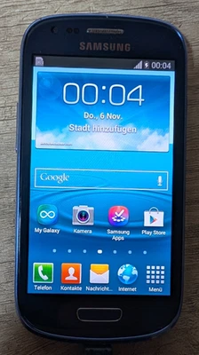 Samsung Galaxy S3 Mini Blue Unlocked 8GB 1GB RAM Android Smartphone - Bild 1 von 2