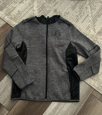 Chaqueta Abrigo Under Armour Jóvenes Niños Grande Storm Cold Gear Negra Gris Cremallera Foto 1 de 4