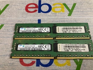 SAMSUNG  16GB ( 2x 8GB ) 1Rx4 PC4-2133P-RC0 M393A1G40DBO Server RAM - Picture 1 of 2