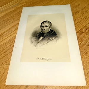 1880s H.B. HALL's SONS Engraving PRESIDENT WILLIAM HENRY HARRISON Portrait - Picture 1 of 4