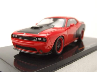 Dodge Challenger SRT8 2009 Nero Rosso Modellino Auto 1:43 ixo models - Immagine 1 di 4
