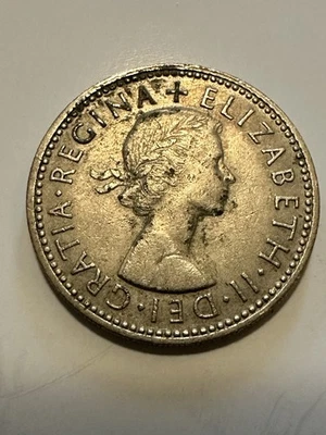 Moneda de Isabel II 1961 DEI GRATIA REGINA artículos patrimoniales almacenados en caja fuerte durante 30 años Foto 1 de 2