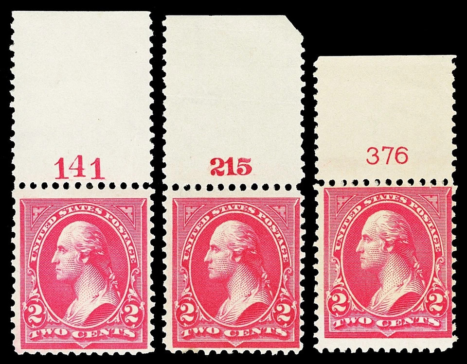 Scott 267 1895 2c Washington Watermarked Issue 3 Mint NH Plate Number Singles! - Image 1 of 1