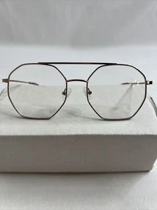 Eyebuydirect Eight 54-18-145 C3 Aviator Rose Gold Eyeglasses FRAMES ONLY - Picture 1 of 8