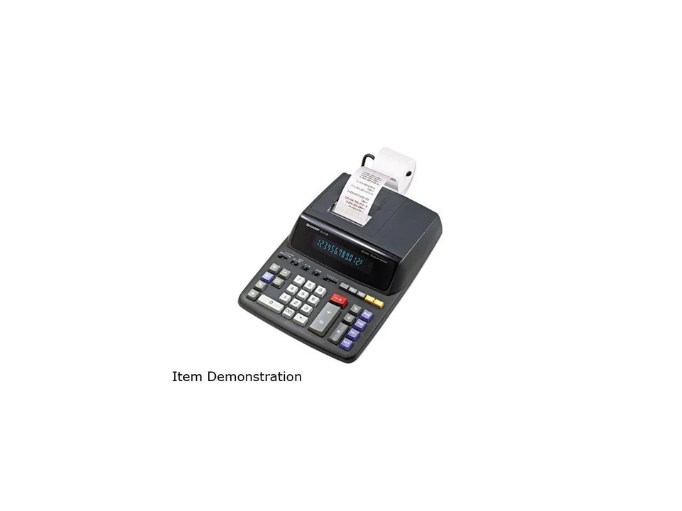 Sharp EL2196BL EL2196BL Two-Color Printing Calculator, 12-Digit Fluorescent, Bla - Image 1 of 1