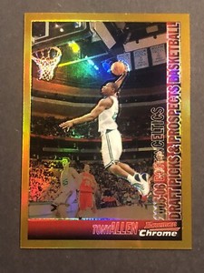 2005-06 Bowman Chrome #73 TONY ALLEN GOLD REFRACTOR SP /50 Boston Celtics