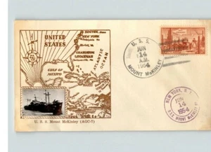 USS MOUNT McKINLEY Navy Ship, foto CROSBY, tinta termográfica, 1954 - Imagen 1 de 1