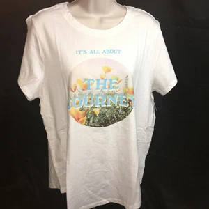 Old Navy NWT  Everywhere Graphic Tee 'IT'S ALL ABOUT THE JOURNEY' in XL, XXL, 2X - Picture 1 of 4