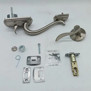 Schlage Lock Camelot Front Entry Handle Accent Right-Handed Lever (Satin Nickel) - Picture 1 of 1