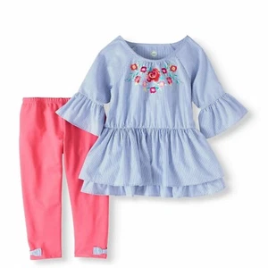 Wonder Natio Set Girls' Size XS Striped Shirting Tunic/Capri Legging --K6-- - Picture 1 of 3