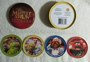 The Muppet Show 25 Years Collectible Coasters 8 Tin & Cork Back Kermit Animal - Picture 1 of 4