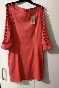 Forever21 Women Shirt Dress Size L Coral Brand New With Tags - Picture 1 of 5