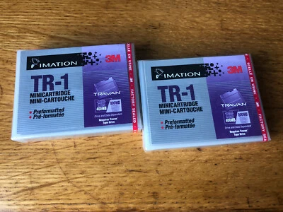 3M TR-1 Mini Cartridge 400MB Travan Tape (For Colorado T1000) New & Sealed x2 of - Image 1 of 2