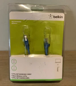 🌍 Belkin 10 Meters/33ft Networking Cable - Blue Belkin 🆕 - Picture 1 of 2