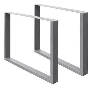 Juego de 2 Patas 80x72cm acero industrial gris mesa comedor oficina escritorio - Imagen 1 de 7
