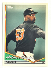 ARTHUR RHODES Baltimore Orioles, Mariners, Reds 1994 Topps Baseball Card #477