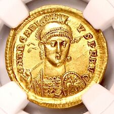 Arcadius Gold AV Solidus Roman Empire 383-408 AD Certified NGC AU-Strike 5/5!