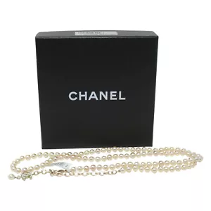 Neu im Karton - Chanel 12P Logo Kunstperle Kette Gürtel/Halskette - Gr. 95 - Bild 1 von 8