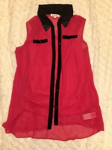 Hot Pink Girls Bluezoo Blouse with Vest Top - Picture 1 of 5