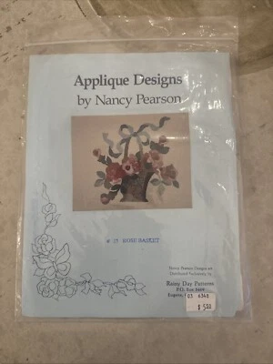 Nancy Pearson Baltimore Basket Applique Quilt Pattern - Image 1 of 2