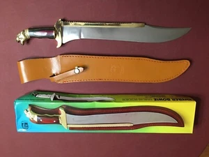 19" KHYBER Bowie Knife Solid Brass Guard And Jaguar Pommel With Laminated Handle - Picture 1 of 19