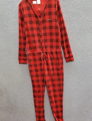 РОЗОВЫЙ Victoria's Secret женщин Sleepwear большой красный буйвол клетку пижамы комплект флис - Изображение 1 из 4