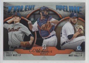 2019 Bowman Talent Pipeline Chrome Matt Hall Casey Mize Jake Rogers #TP-DET