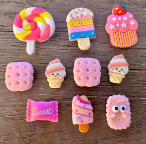 Adorable Cookies, Candy & Ice Cream 10 Piece Set Shoe Charms for Crocs - Picture 1 of 3