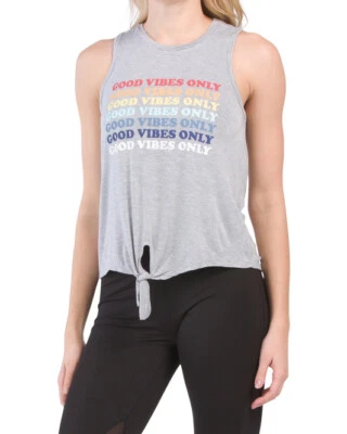 Camiseta sin mangas Miken M. Mujer Gris GOOD VIBES ONLY CAMISETA SIN MANGAS MEDIANA Y GRANDE  Foto 1 de 4