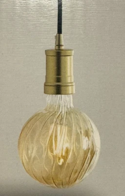 Better Homes 40-Watt Vintage Style Clear Amber Glass G40 LED Globe Light - Image 1 of 2