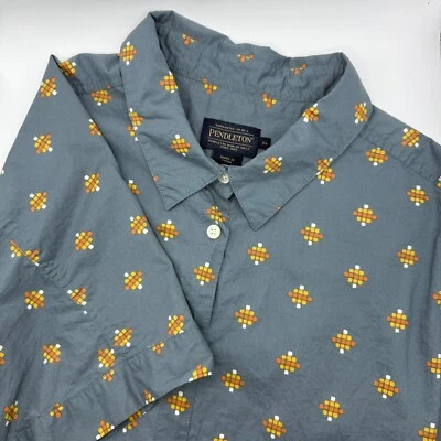 Женская рубашка Pendleton на пуговицах с коротким рукавом блузка с узором размер XL - Изображение 1 из 4